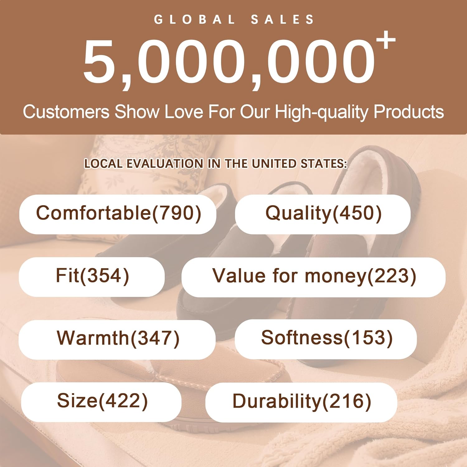 shoeslocker Men's Slippers Indoor Outdoor Warm Soft Plush Memory Foam House Slippers for Men Comfortable Bedroom Moccasin Slipper Non-Slip - Image 6