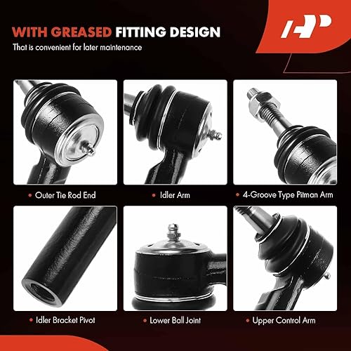 Miniatura 9 de A-Premium - 3 piezas de cremallera y piñón de dirección hidráulica compatibles con Chevrolet Silverado 1500 y GMC Sierra 1500, 2007 2008 2009 2010