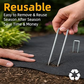 Garden Stakes for Plants, 100 Pcs Galvanized Landscape Stakes