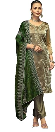 STELLACOUTURE Eid festival ready to wear salwar kameez embroidered indian wedding plus size shalwar suit for women 2809-O