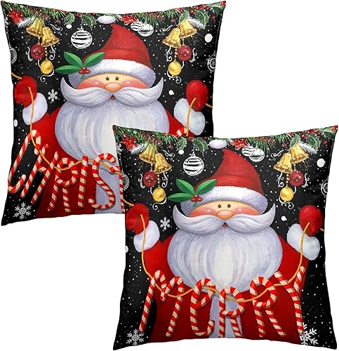 Miniatura 9 de Fundas de almohada decorativas de Navidad de 18 x 18 pulgadas, juego de 2 fundas de cojín decorativas para interiores y exteriores, diseño de búfalo