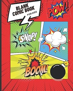 Blank Comic Book For Kids : Create Your Own Comics With This Comic Book Notebook: 100 Pages Large Big 8x10 Cartoon / Comic...