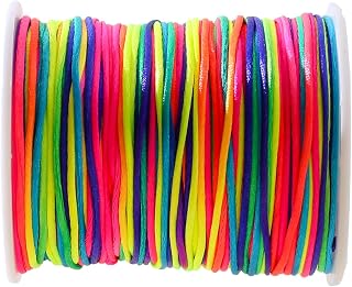 Promise Babe Satin Rattail Cord for Baby Teething Necklace 75m DIY Teether Craft Supplies Line（Colour