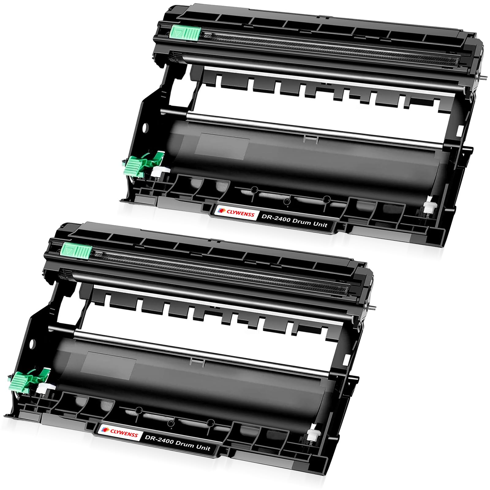 DR2400 Lot de 2 tambours de toner noir compatibles avec Brother DR-2400 pour HL-L2375DW HL-L2370DN HL-L2350DW HL-L2310D MFC-L2710DW MFC-L2750DW DCP-L2530DW DCP-L2510D (12000) pages)