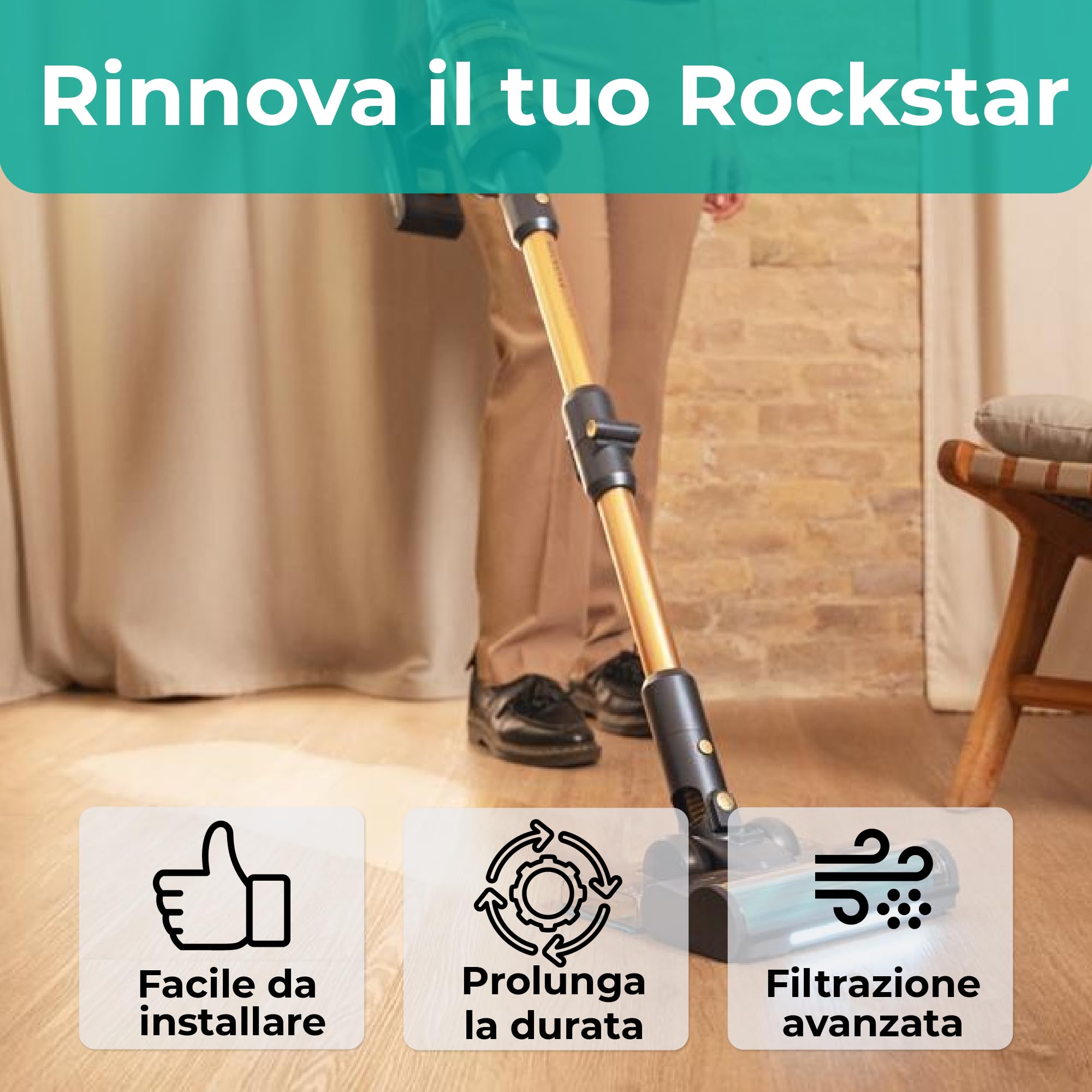 Filtro Per Aspirapolvere Cecotec Conga Rockstar 10500 Solar AquaPet Flex - Ad Alta Efficienza, Facile Da Sostituire, Migliora La Potenza Di Aspirazione