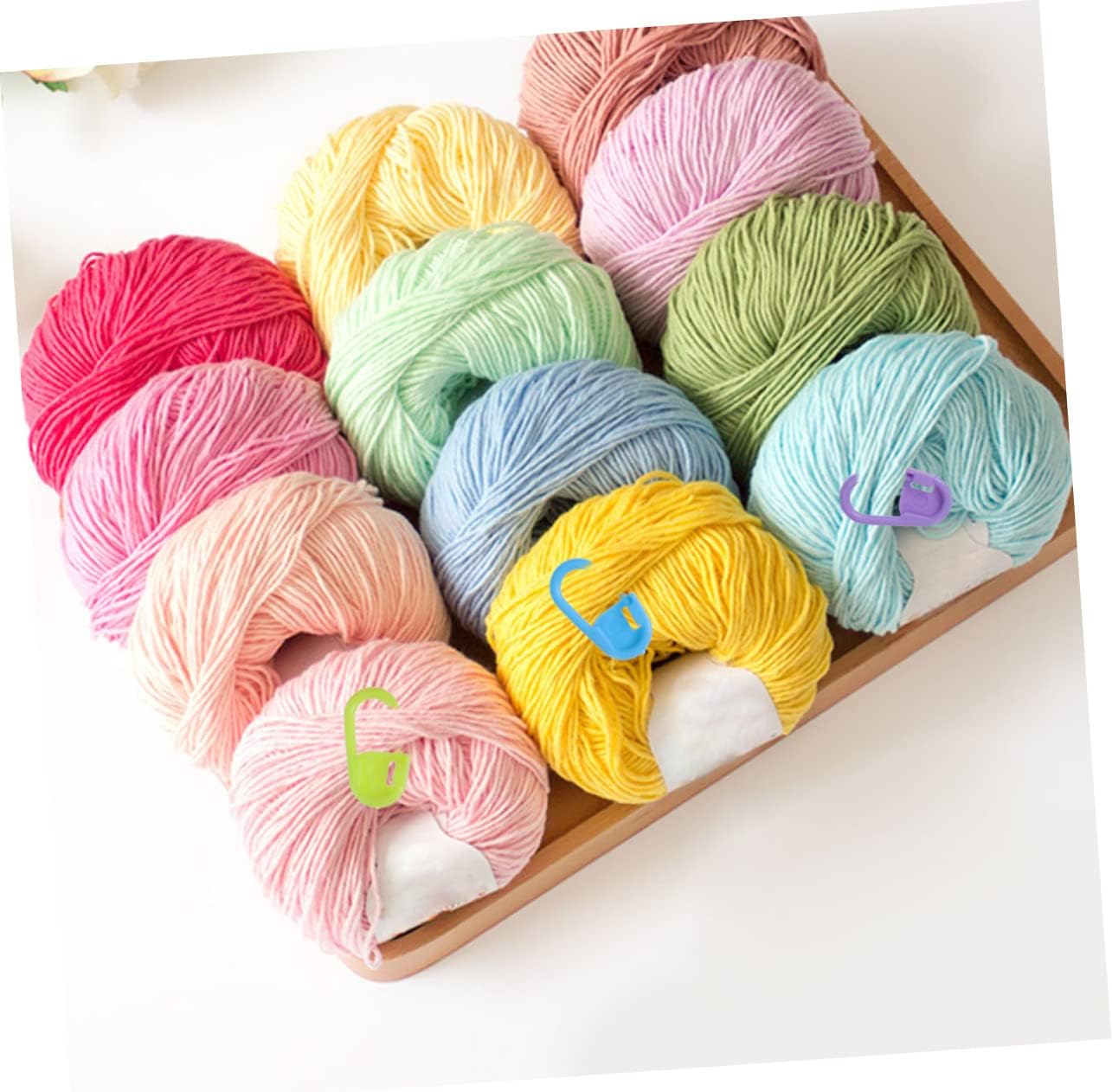 TEHAUX 5sets Heart-Shaped Markers Crochet Accessories for Easy Tracking Knitting Sewing and Crafts