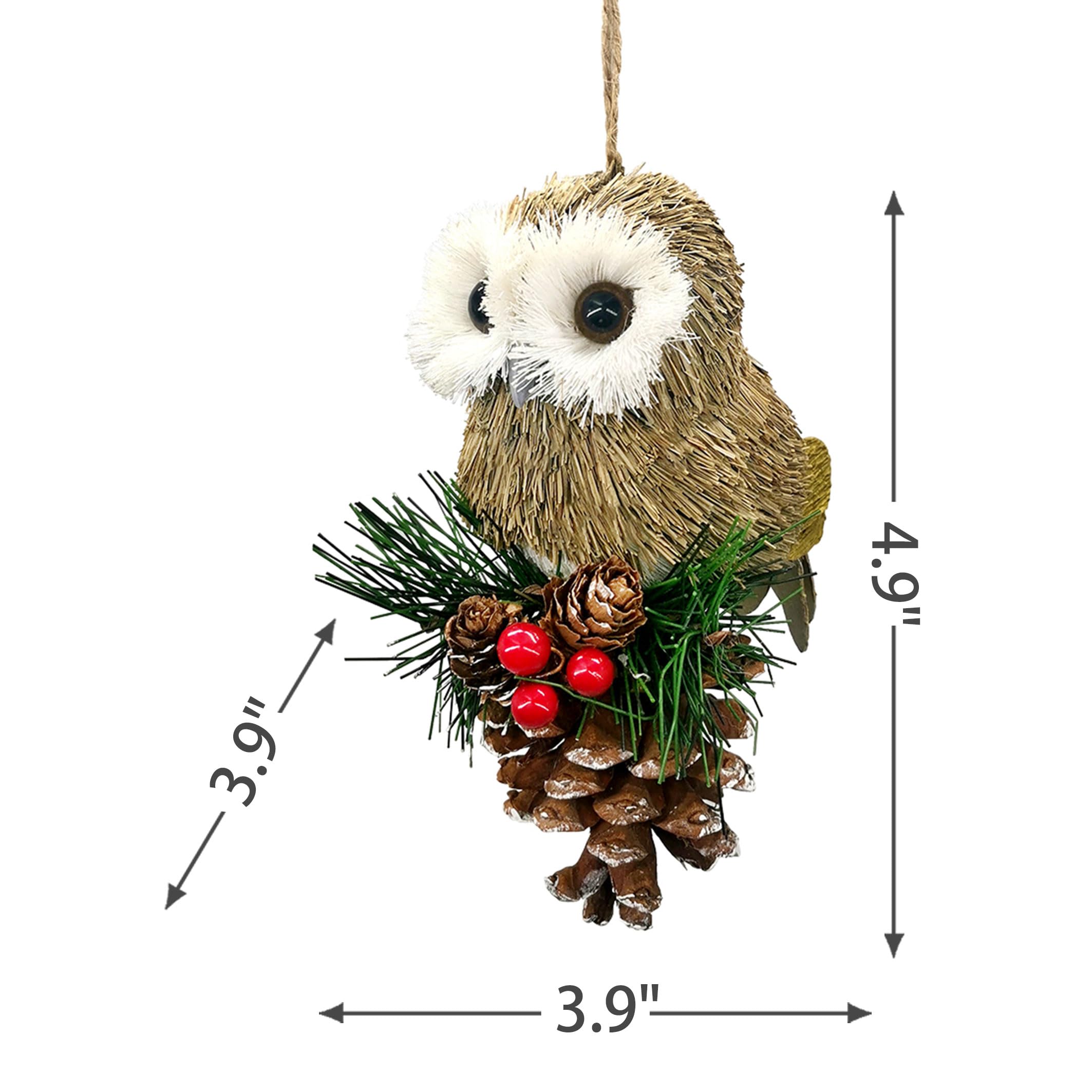 Adornos De Navidad De Animales, Adornos De árbol De Navidad, Adorno De Búho  Con Patrón De, image size:2126x2126