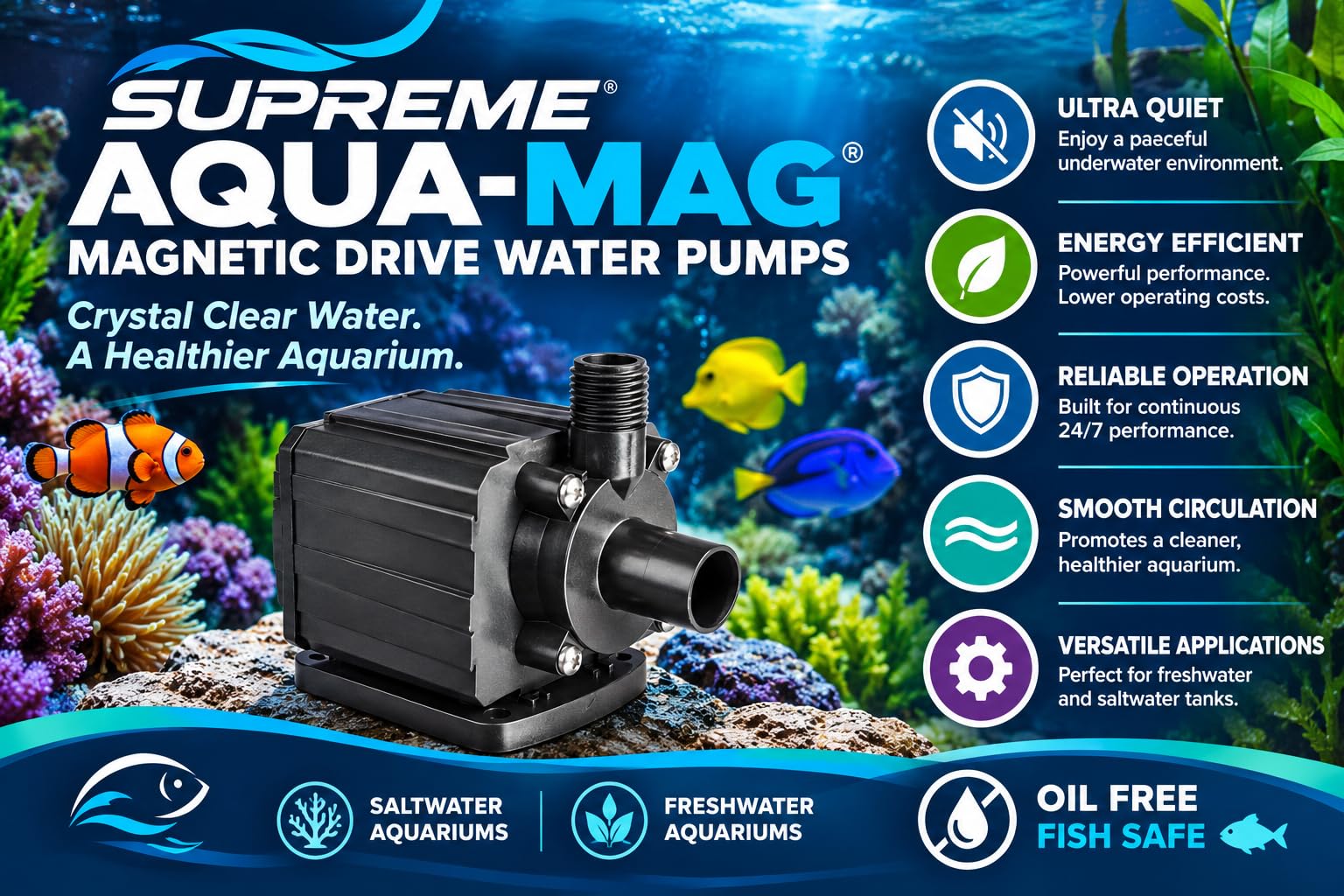 Amazon.com: Danner Manufacturing, Inc., Supreme Aqua-Mag 500 GPH