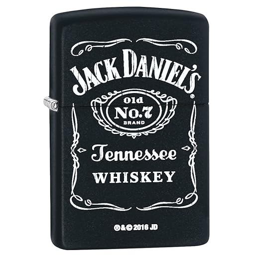 Zippo "Jack Daniel's Tennessee Whiskey" Black Matte Lighter, 3742