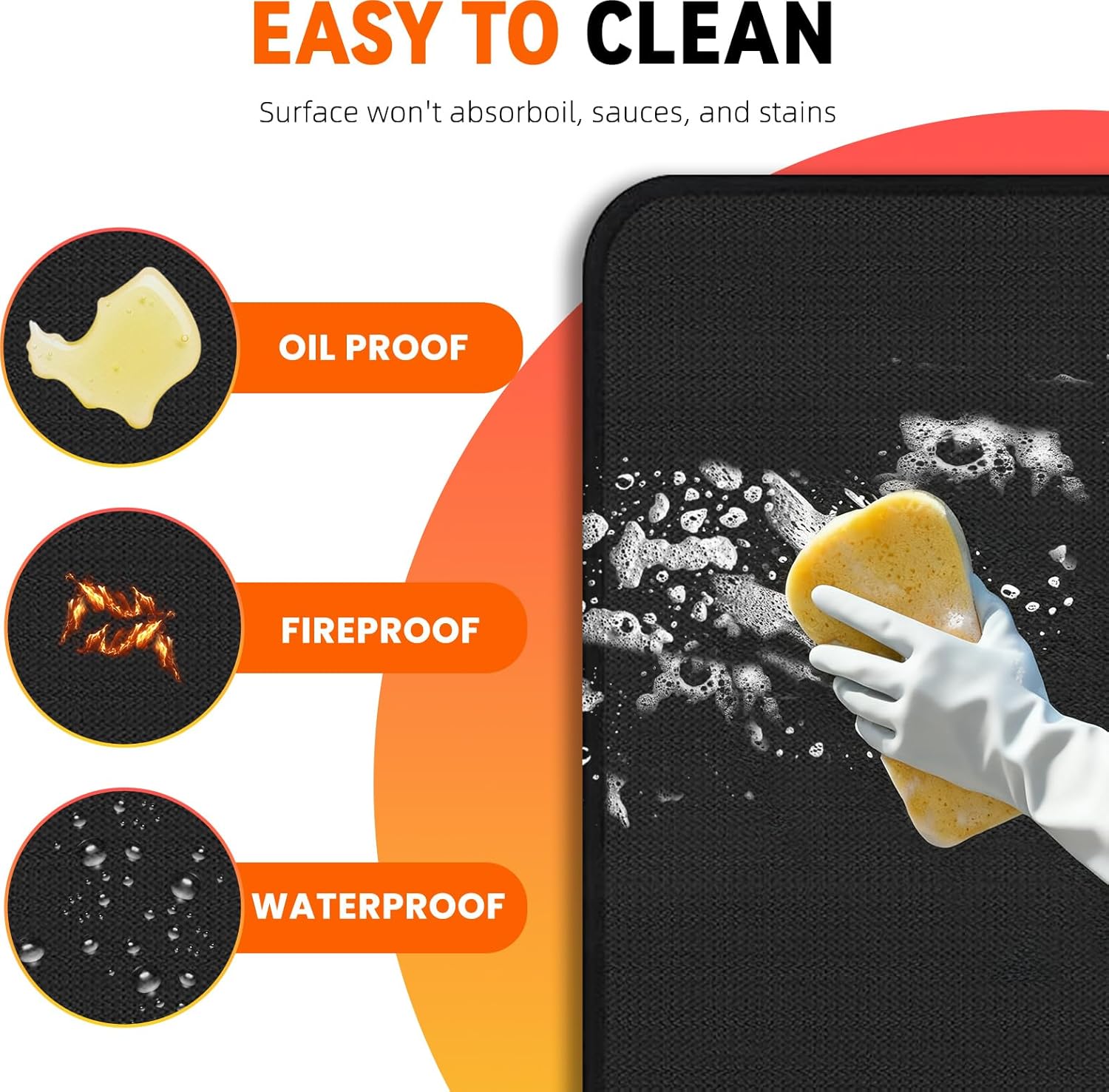 48x30 inch Under Grill Mats for Outdoor Grill Double-Sided Fireproof Mat for Under Fire Pit Mat The Perfect Grill Matt for Outdoor Grill Deck Protector and BBQ Matt for Under Grill Mat for Deck - Image 4