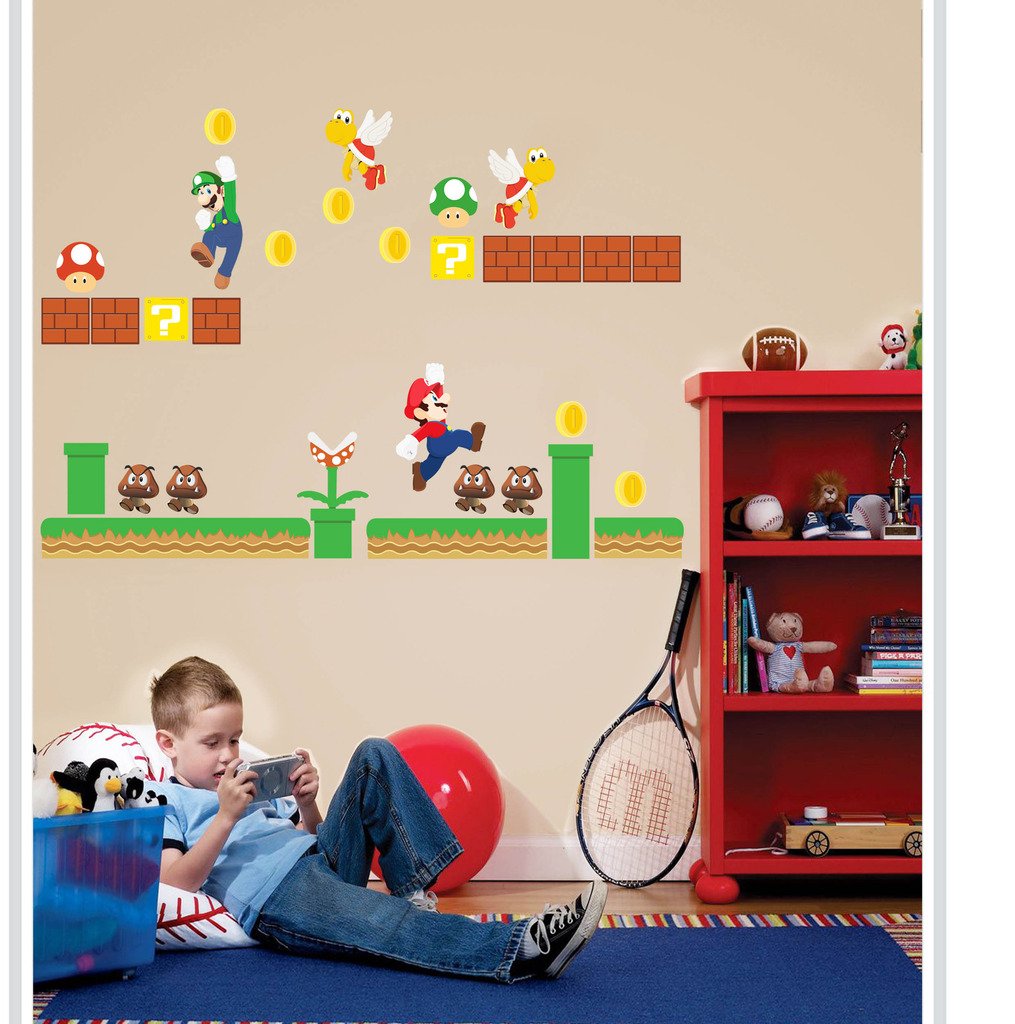 DECOR Kafe Home Decor Decal Style Mario Wall Sticker, Wall Sticker for Bedroom, Wall Art, Wall Poster (PVC Vinyl, 81 X 60 CM) (B014P3Q9V6) Amazon Price History, Amazon Price Tracker