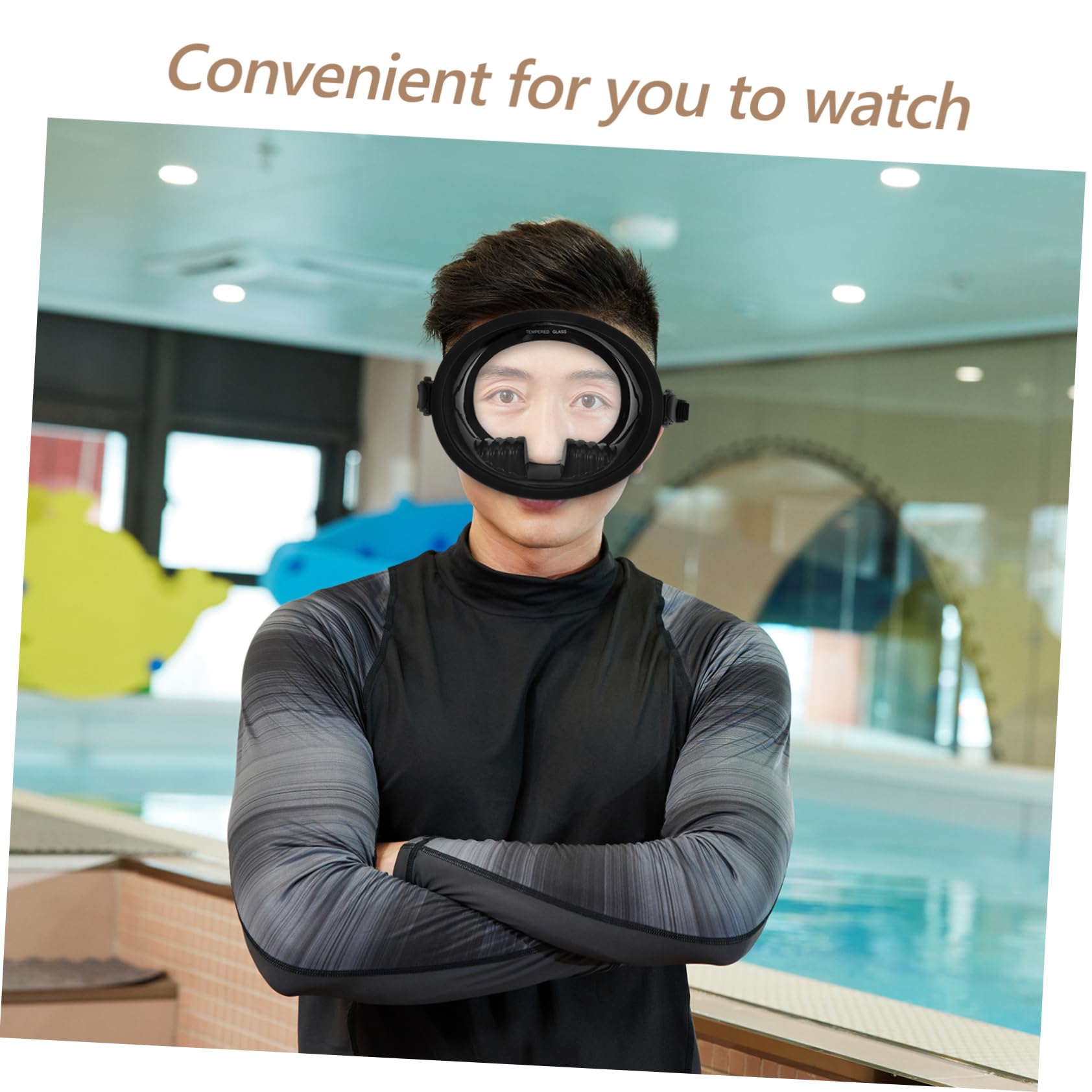 Anneome Gafas de Buceo Antivaho de Visión Amplia Máscara de Buceo de Silicona y Vidrio Templado Cómoda y Estanca para Natación