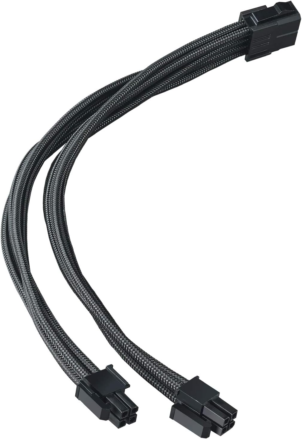 Silverstone SST-PP07E-EPS8B - 30cm EPS 8pin to EPS/ATX 4+4pin Flexible Sleeved Extention Cable, Black
