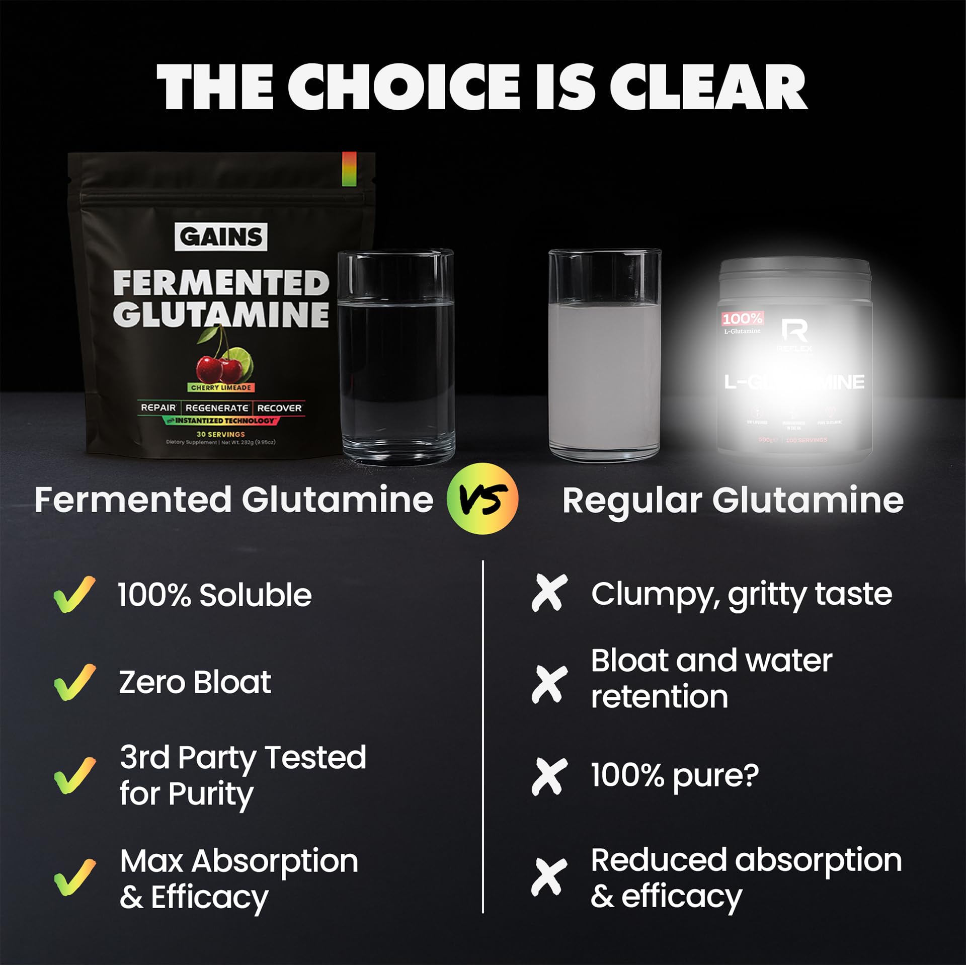 Gains in Bulk L-Glutamine Powder, Cherry Limeade, 30 Servings — Amazon image 4