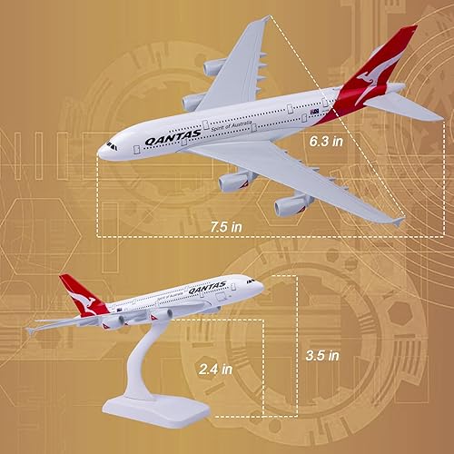 Miniatura 5 de Modelo de avión 1300 Modelo Australia A380 Modelo de aleación de metal plano modelo para regalo y decoración