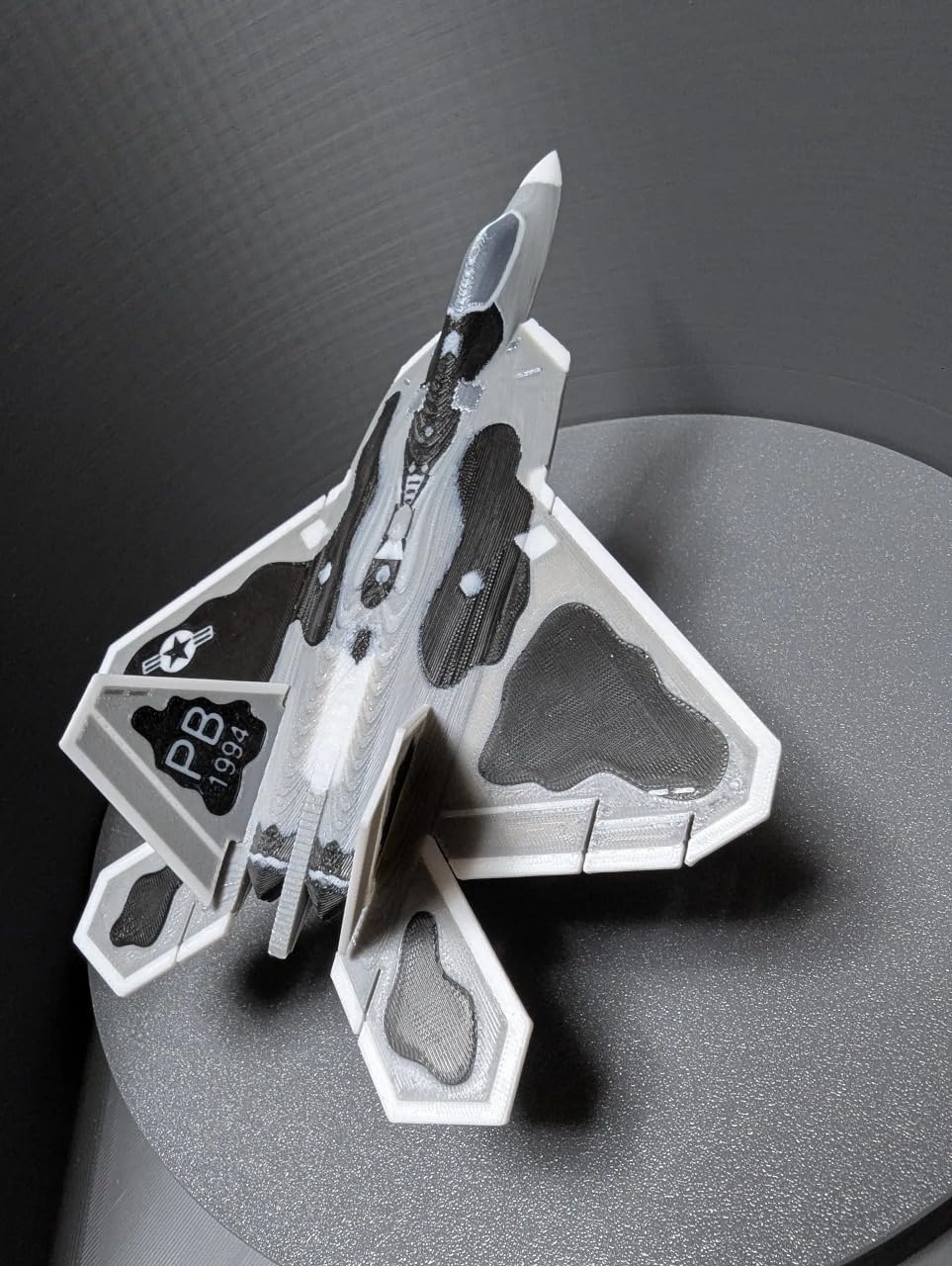 BHISRA FAB Aircraft Model, F-22 Raptor Fighter Jet Display Replica, Multicolor Camouflage,Figure Toy 1