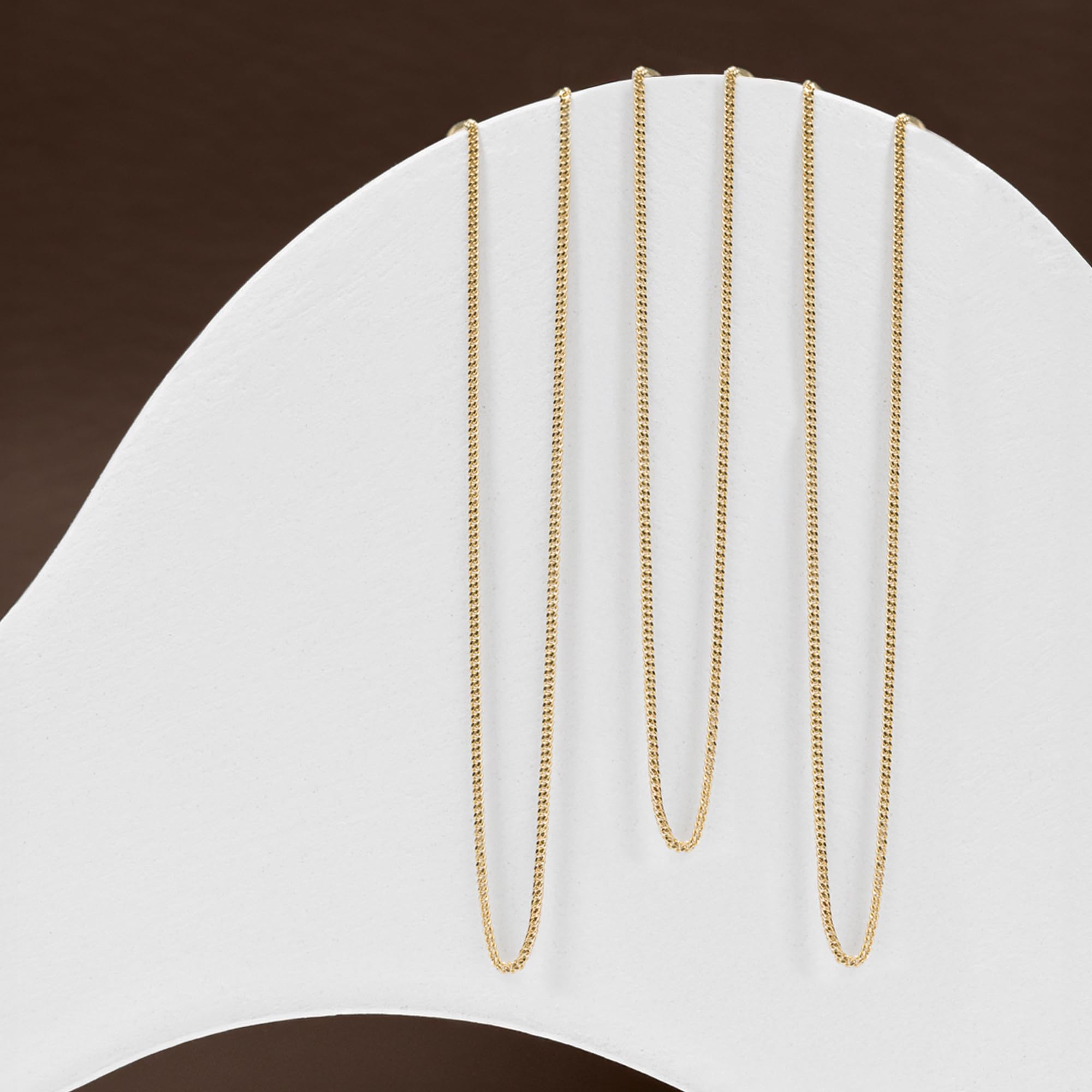 Amberta 14K 18K Echt Goldkette Damen und Herren | Dünne Box Singapur Panzer Echte Gold Kette Halsband 40/45/50 cm