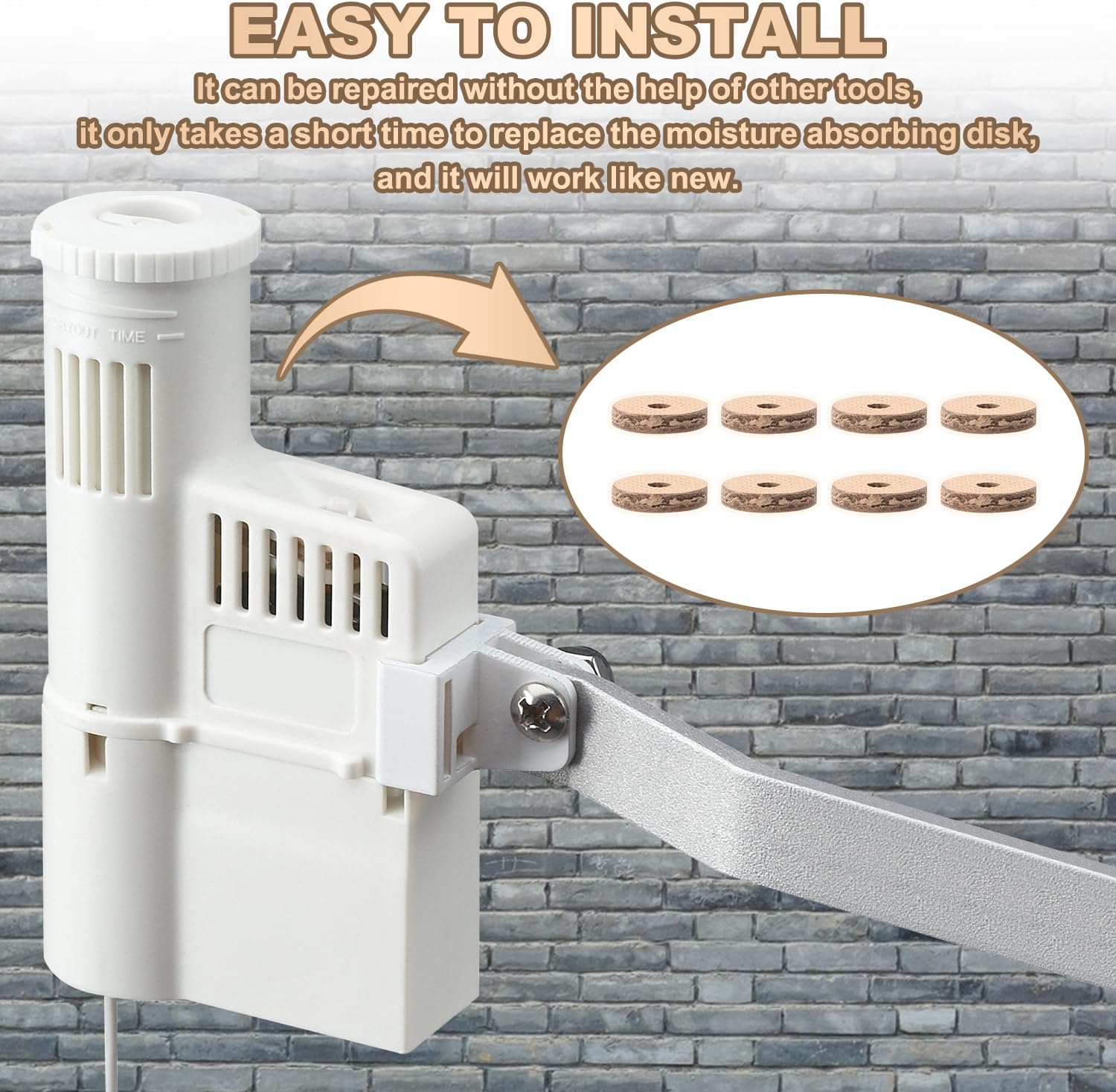 Rain Sensor Hygroscopic Discs Replacement - fix, Fit for Rain Bird Rain Sensors RSD & WR2, Rain Sensor for Sprinkler System rainbird WiFi Module(8 Pcs)
