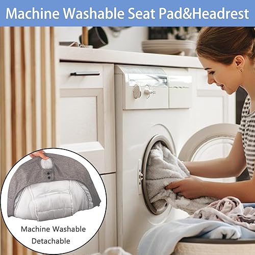 Miniatura 4 de Baby Swing for Infants to Toddler Portable Babies Swing Timing Function 5 Swing Speeds Bluetooth Touch Screen Music Speaker with 10 Preset Lullabies