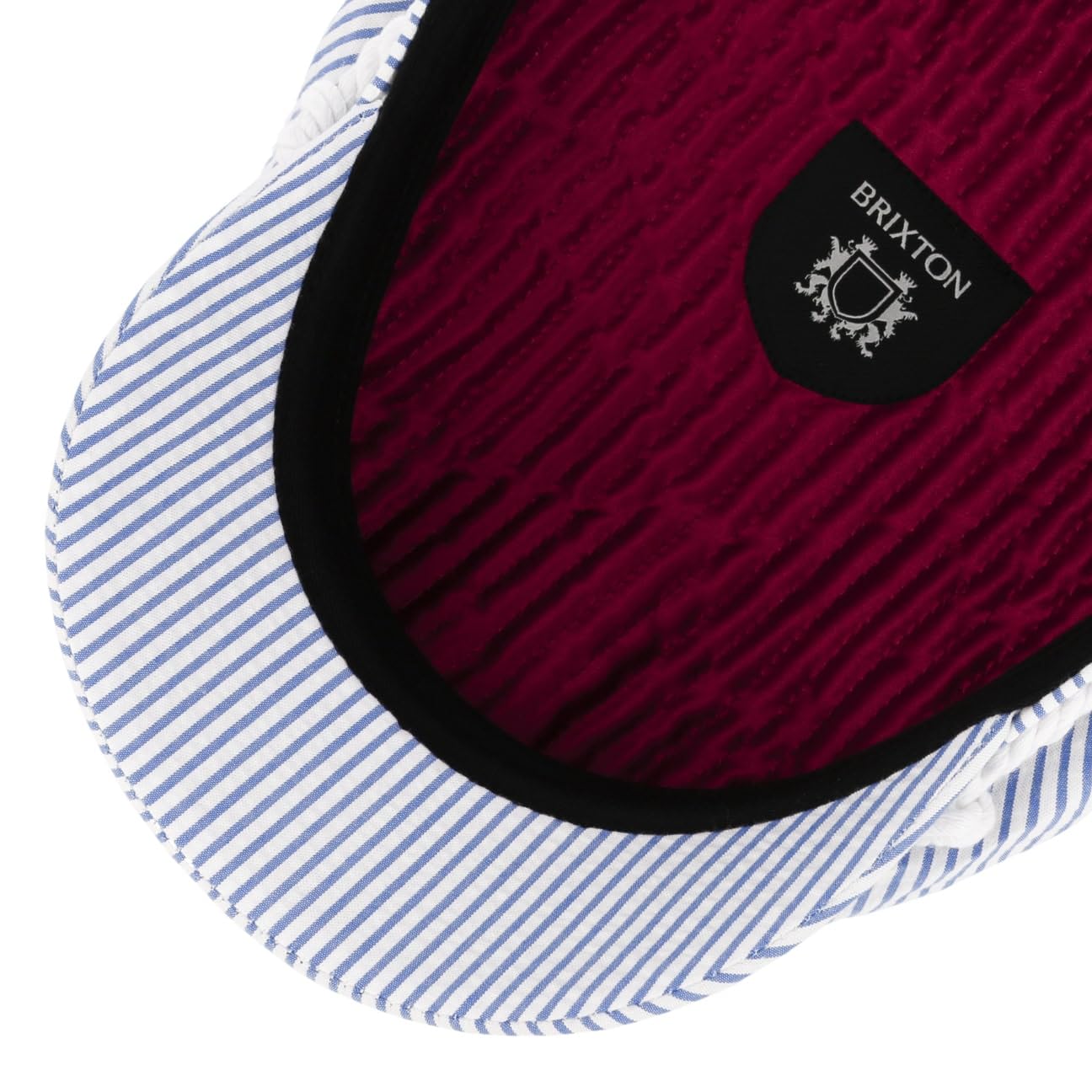 Brixton Twotone Stripes Fiddler Elbsegler Baker-Boy-Mütze Schirmmütze Ballonmütze Kapitänsmütze Damen - mit Schirm, Futter, Futter
