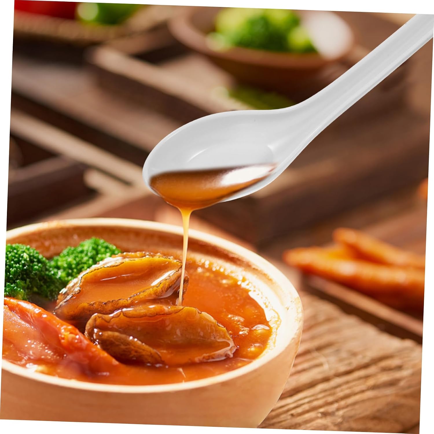 Alipis 3sets Asian Soup Spoon Non Slip Ramen Spoons for Rice and Oatmeal Easy to Clean Stylish Kitchen Utensils for Home Dining and Restaurant Use 6pcs*3