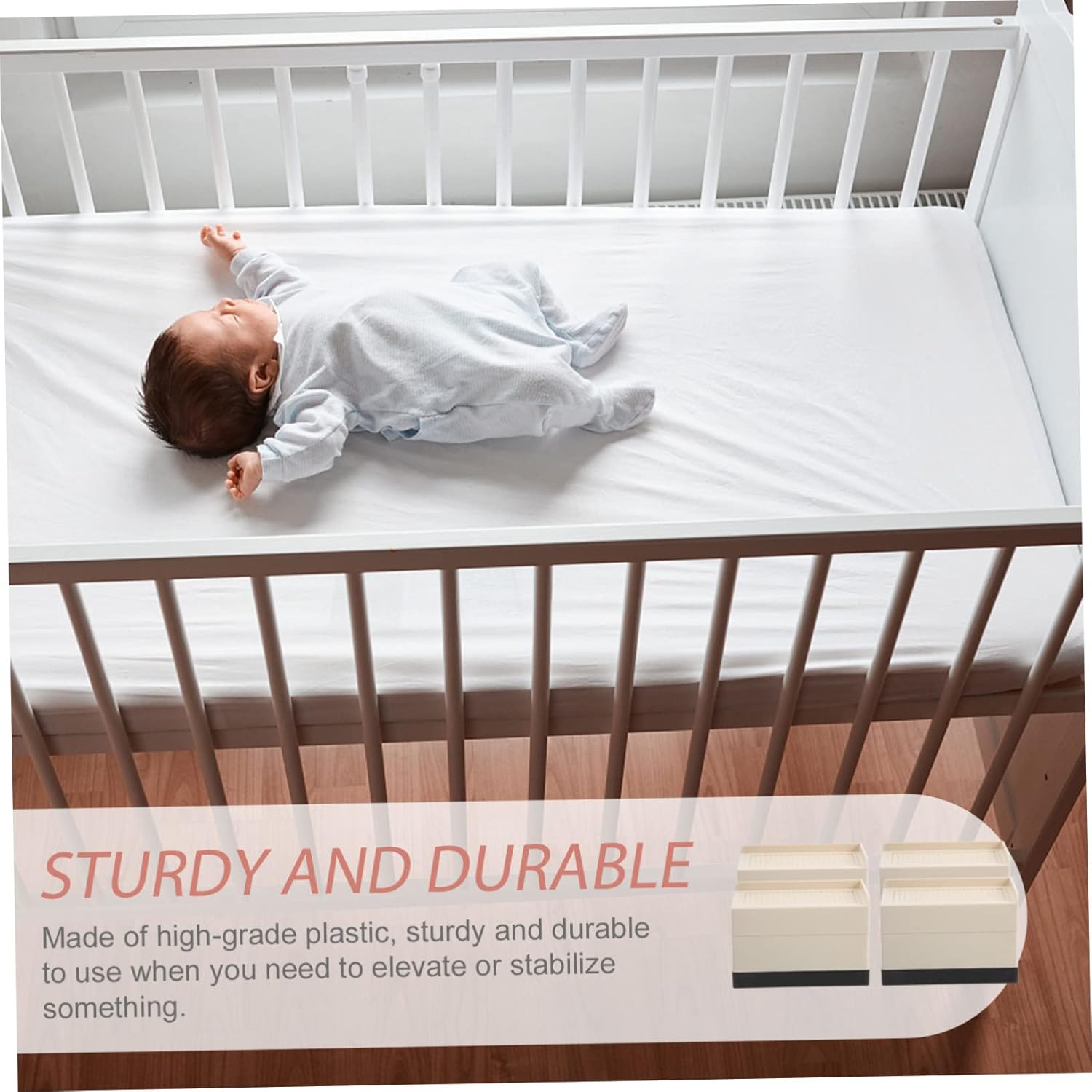 4Pcs Heavy Duty Sofa Risers TPU Furniture Height Extenders for Bed Couch Table Chair Slip Scratch Resistant Design for Cleaning Stability