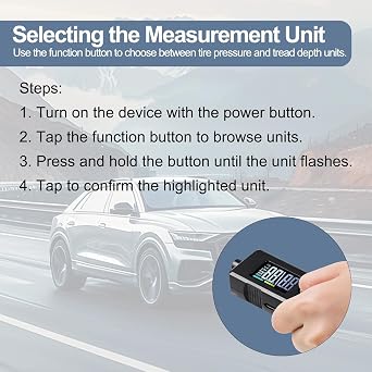 Digital Tyre Pressure Gauge 2 in 1 - Tread Depth Digital Tyre Gauge