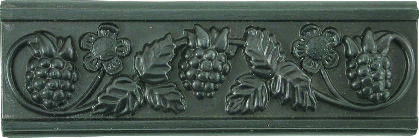 Brass Elegans 28V-DBZ Grape Vine Design Solid Metal 2-Inch X 6-Inch Accent Tile, Durable Dark Bronze Finish