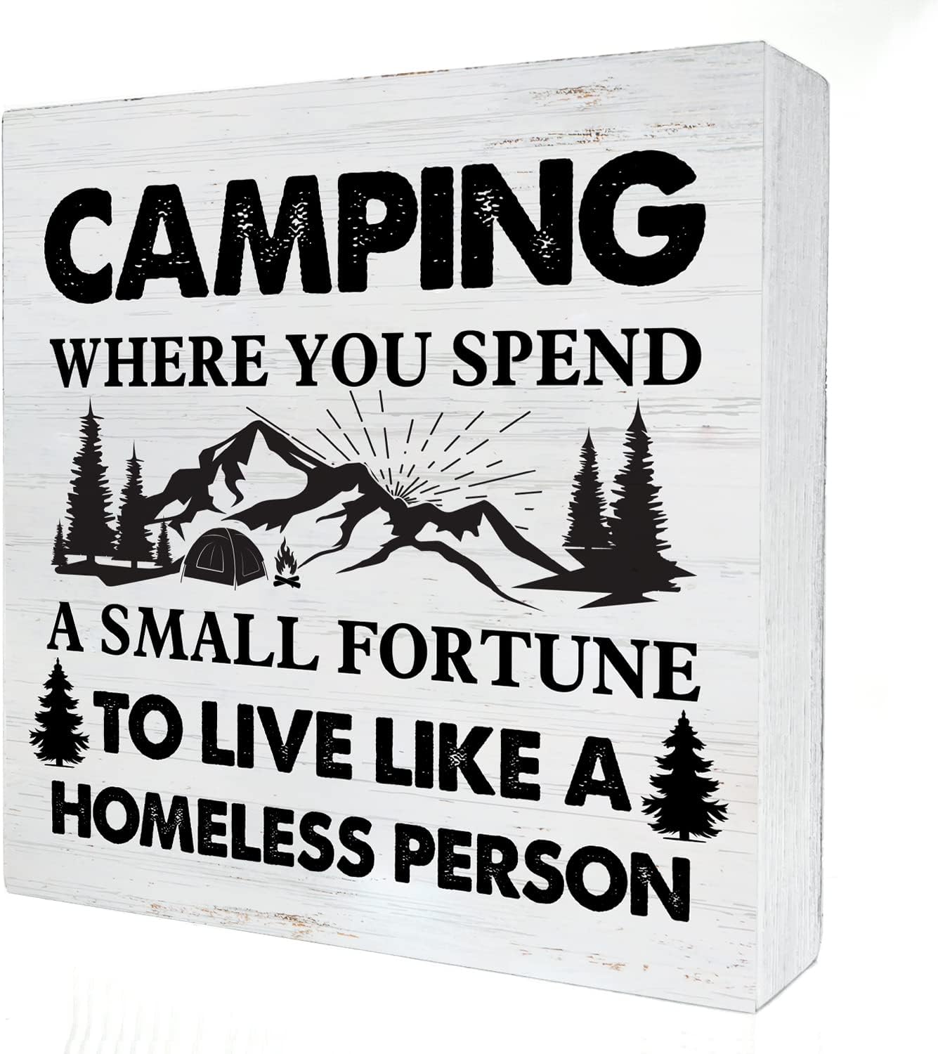 Rustic Camping Farmhouse Canvas Print Wall Art Decor Camping Where You Spend a Small Fortune Sign Painting Poster Plaque Rustic Home Decoration (8 X 8 inch, Framed) (Colour5)