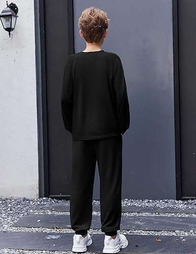 Miniatura 4 de Arshiner Conjunto de ropa para niños, camiseta de manga larga raglán + pantalones casuales, 2 piezas, trajes de otoño para niños