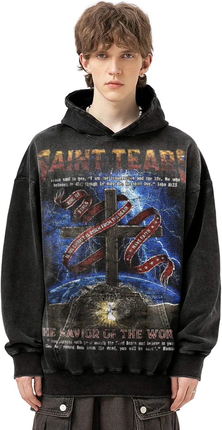 Men's 3D Graphic Print Hooded Casual Oversized Hoodies Pink&Grey Mix Special Color Long Sleeve For Unisex