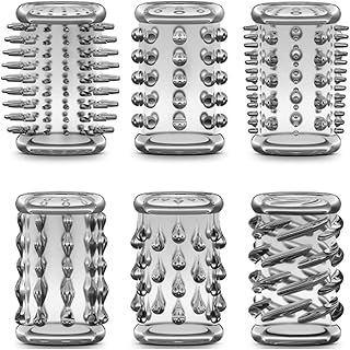 6Pcs Cock Ring Penis Enlarge Sleeve Lock Semen Sex Toys for Men Delay Ejaculation Cockring Sex Products Adult