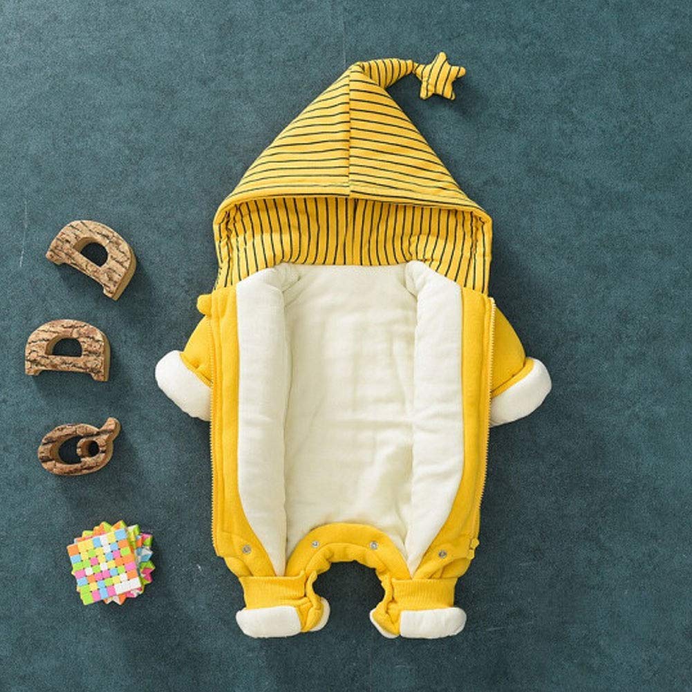 Combinaison bébé épaissie, Combi-Short Chaud d'hiver pour Hommes et Femmes, adapté pour 0 à 14 Mois