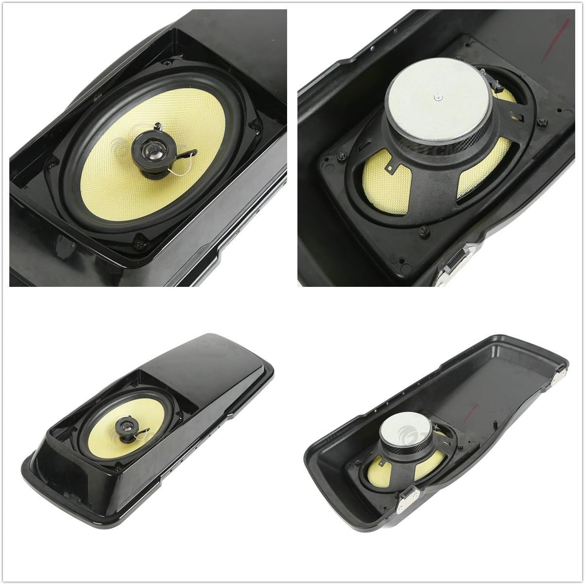 TCMT 6X9" Saddlebag Speaker Lids Fits For Harley Touring CVO Road King Road Glide Electra Glide Street Glide Ultra Classic 1993-2013 (Stype C, Single 6"x 9" speaker)