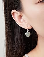 Vista 17 de 14K Gold Earrings for Women Handmade Green Jade Jewelry Green Stone Earrings for Women Dangle Birthstone Earrings Gift for Anniversary Graduation