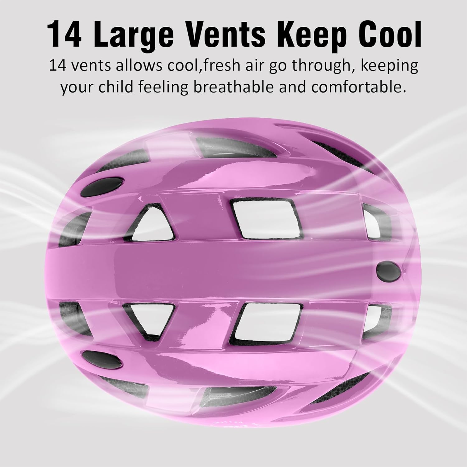Kids Bike Helmet,2 Sizes Adjustable for Youth Child Boys & Girls Ages 3-5-8-14,Ventilation and Multi-Sport for Bicycle Skate - Image 3