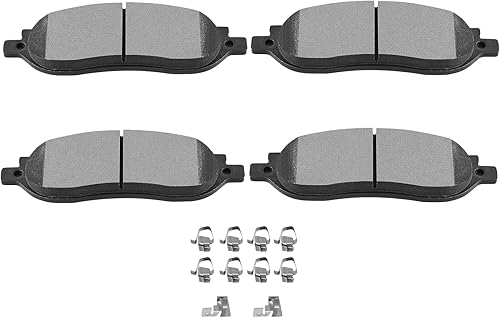 SCITOO Kit de pastillas de freno semimetálicas D1068 reemplazo trasero para Ford F-250 Super Duty 2005-2007, para Ford para F-350 Super Duty
