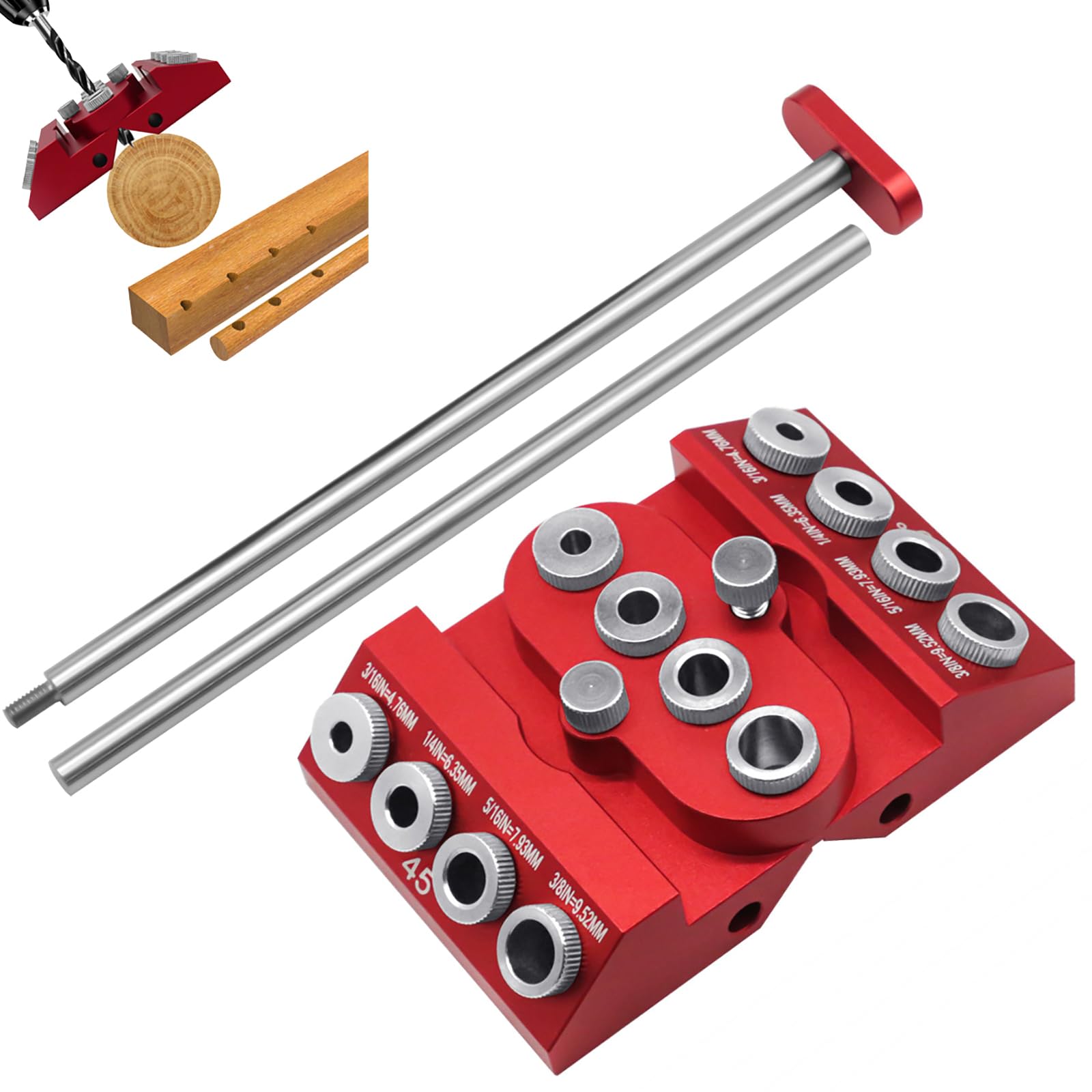 Guide de perçage coudé 30 45 90 degrés avec pince de guidage rallongée pour bois