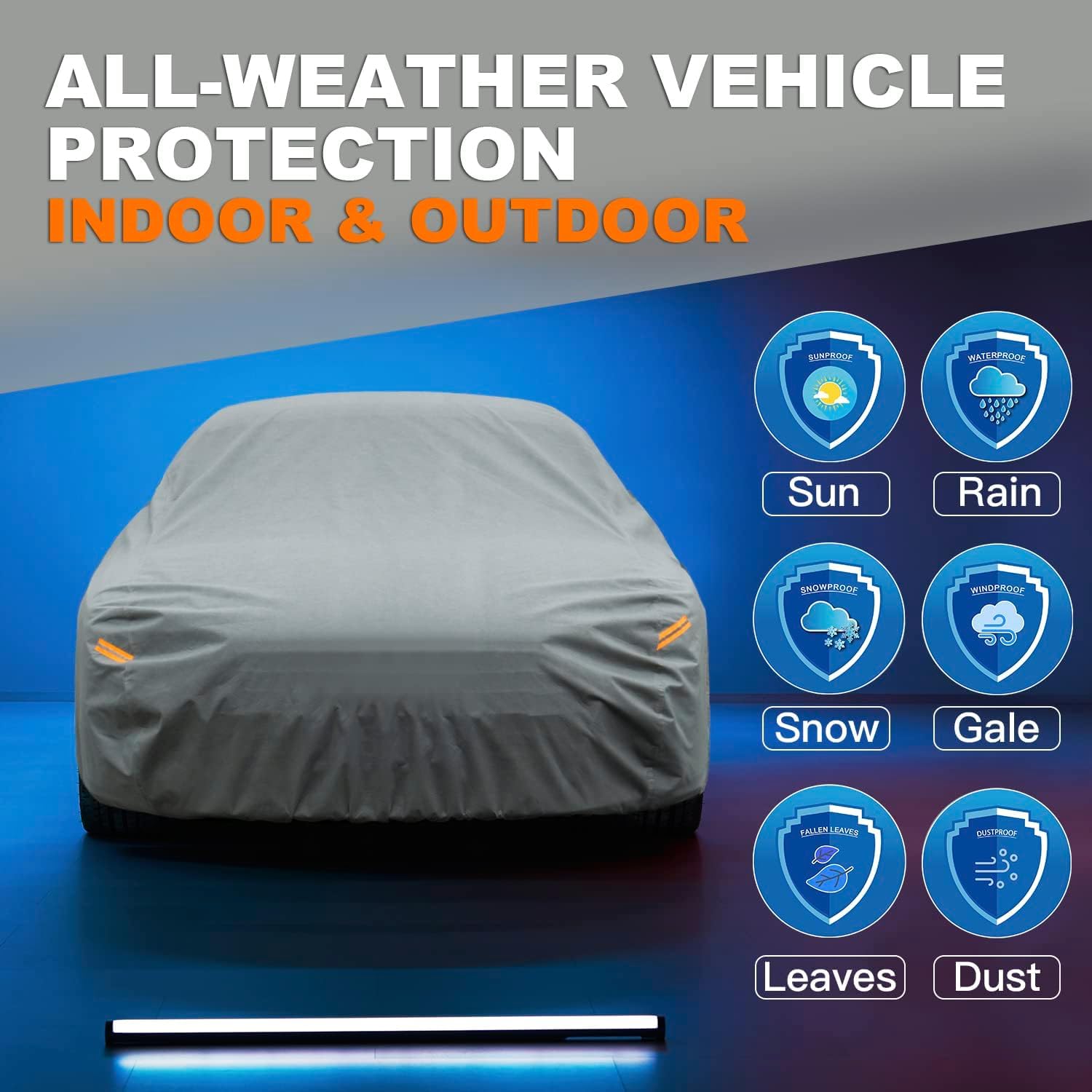 Kayme Bâche Voiture Étanche Respirante, 5 Couches Housse de Protection Voiture Extérieur Compatible avec Porsche 911 991 992 997 996 Coupé Cabrio Targa, Contre Soleil Pluie Poussière.
