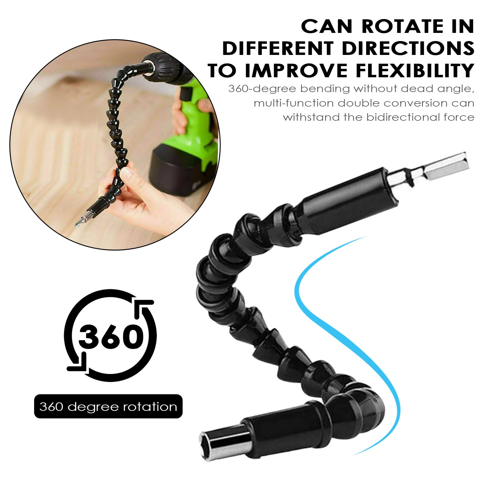 Kit 14 Pezzi Per Avvitatore Angolare - Ideale Per Lavori In Spazi Stretti - Foto 3