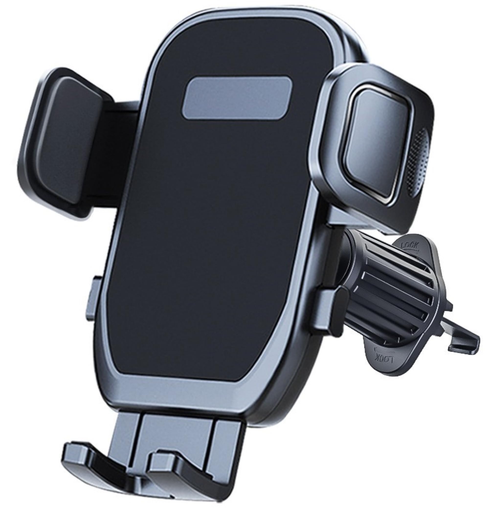 Support Telephone Voiture Grille D'aération 360° Rotation Porte Téléphone Voiture Mains Libres à Une Main Pour Tous Les Smartphones