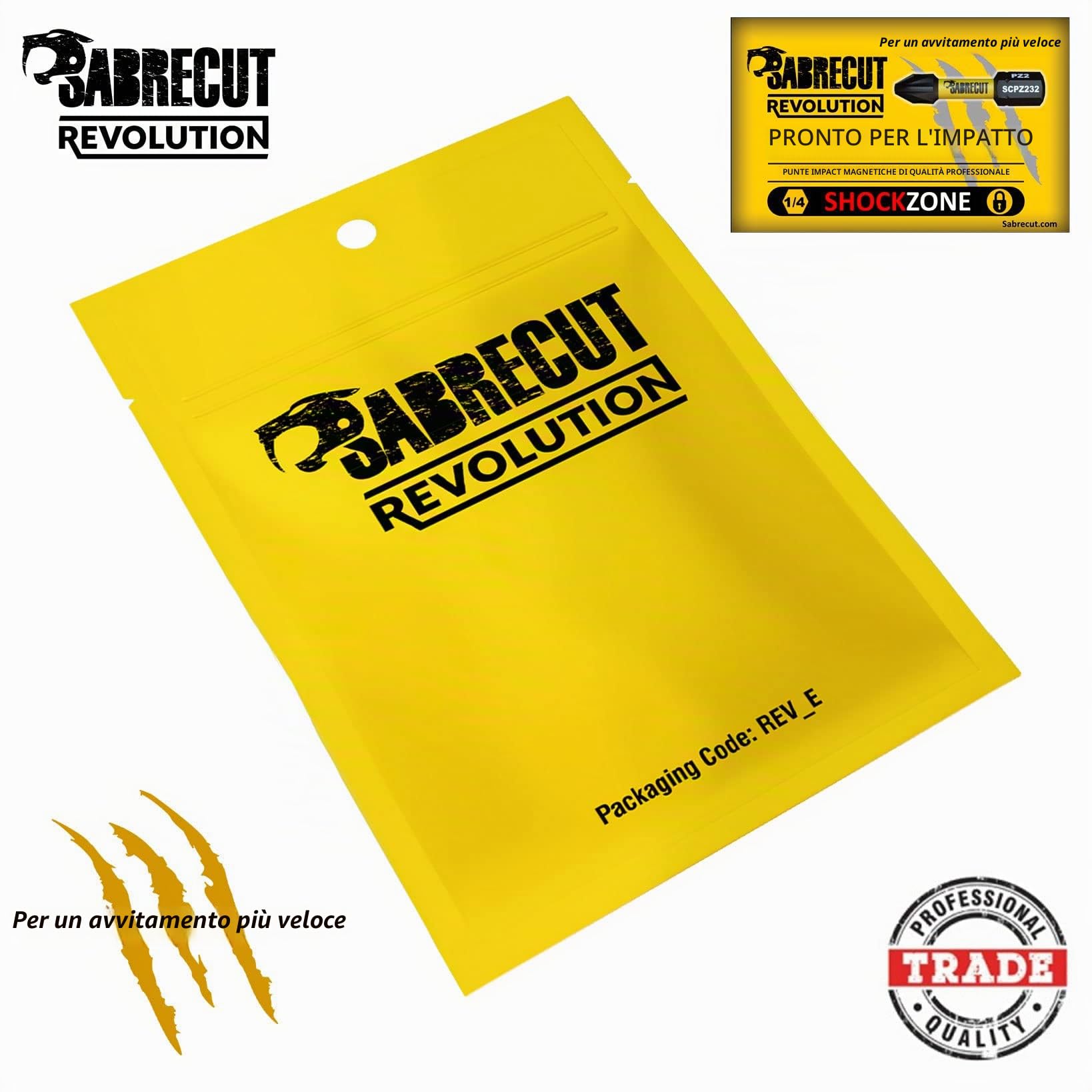 5 x SabreCut SCPZ289_5 89 mm PZ2 Set di punte per cacciavite a impatto magnetico Pozi Pozidriv Heavy Duty compatibile con Dewalt Milwaukee Bosch Makita e altro