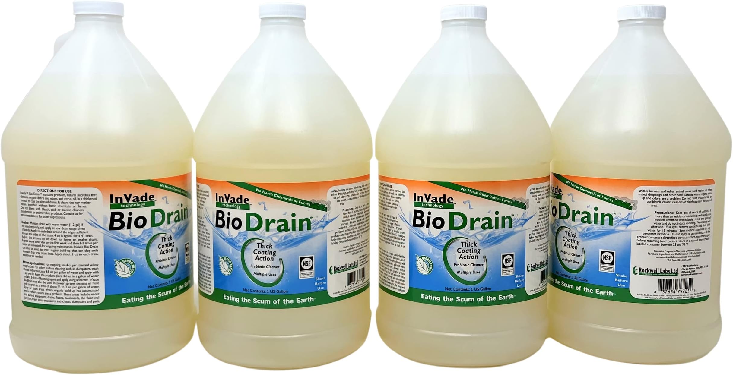 InVade Bio Drain Gel GallonGhIxvr, 4Pack (1 gallon)