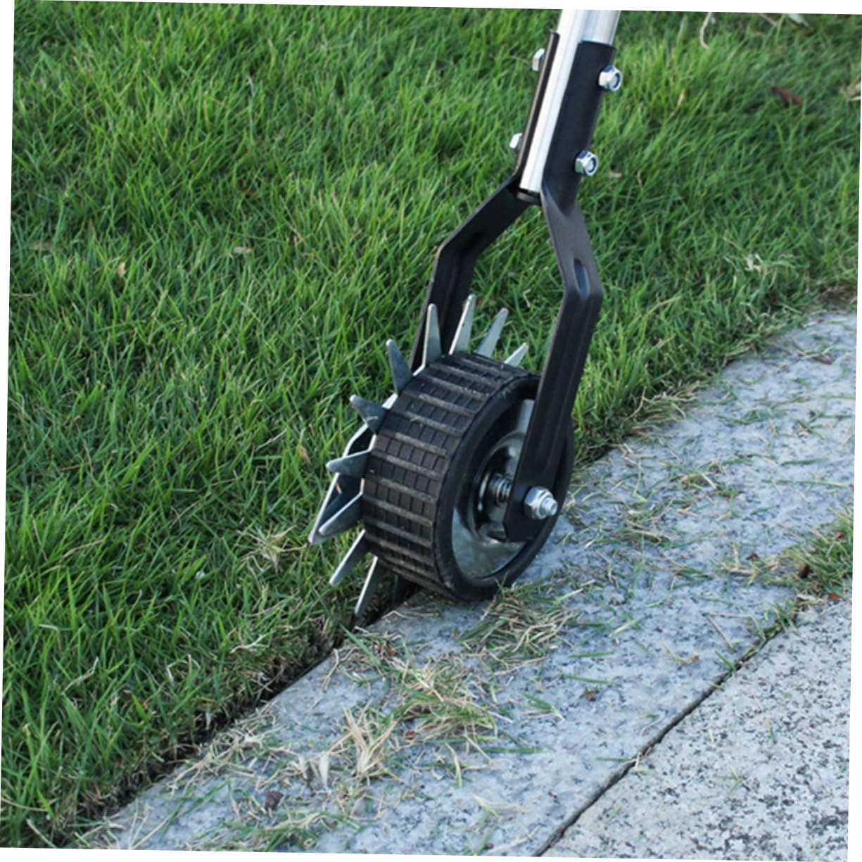 Mipcase 1set Manual Lawn Edger Tool Wheel Rotary Metal Trimmer for Clean Edging and Lawn Maintenance Ergonomic Design for Easy Use Garden and Landscaping