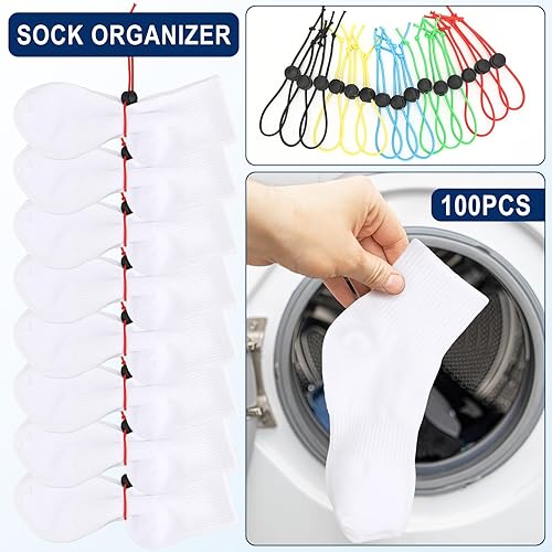 Miniatura 9 de Wowangce 50 clips de calcetines para ropa sucia que bloquea tus calcetines, soporte para calcetines de lavandería, clips de corbata, organizador de