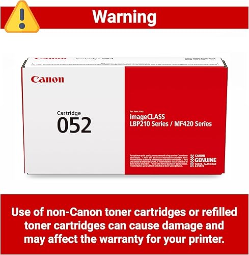 Miniatura 4 de Canon Cartucho de tóner original 052 negro (2199C001), paquete de 1, para impresoras láser Canon imageCLASS MF429dw, MF426dw, MF424dw, LBP215dw,