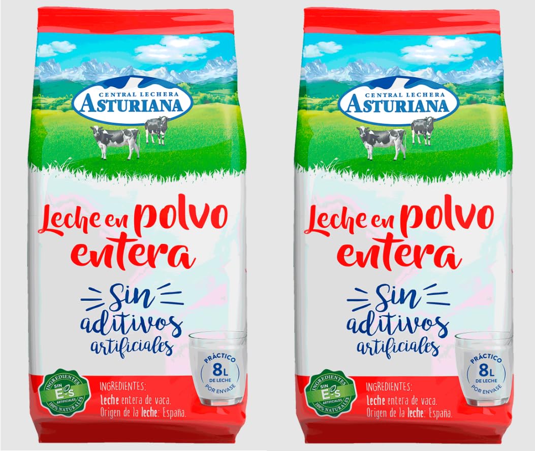 Central Lechera Asturiana Leche en Polvo Entera 1 kg Pack 2