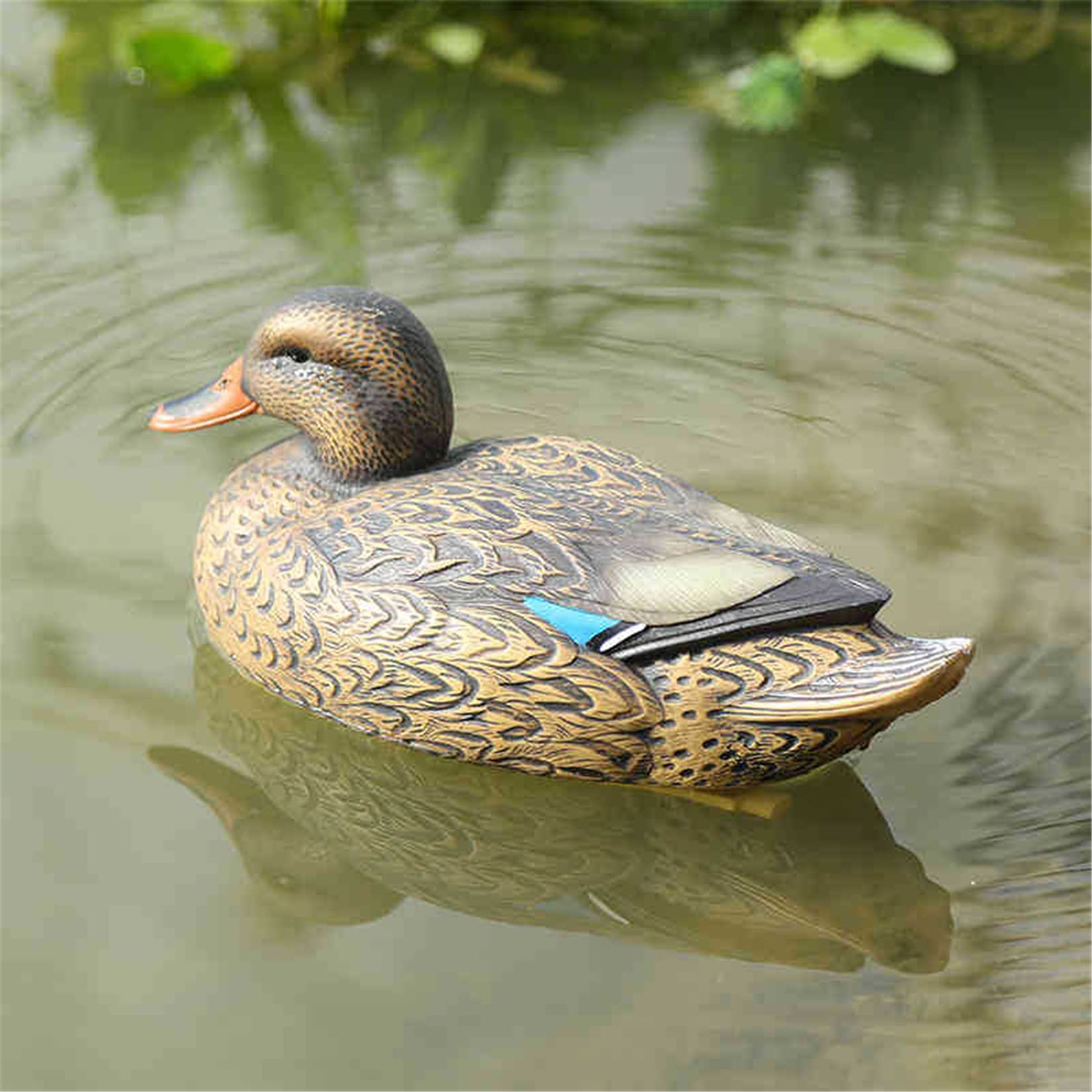 KARAZZO Duck Decoy Realistic Plastic Floating Duck Hunting Decoy Garden Outdoor Decoration (Female)