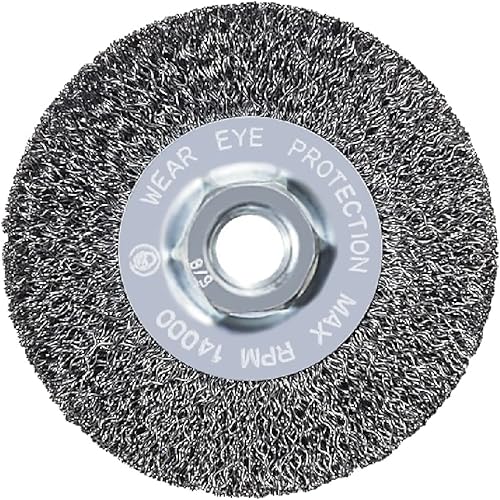 Vista 13 de 186540-5" x 1/2" x 5/8"-11 Rueda de alambre anudado, alambre de acero al carbono .020 Acero al carbono 0.020