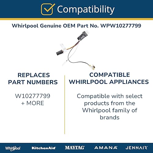 Miniatura 4 de Whirlpool W10277799 Arnés de cables para refrigerador Pieza original del fabricante del equipo (OEM)